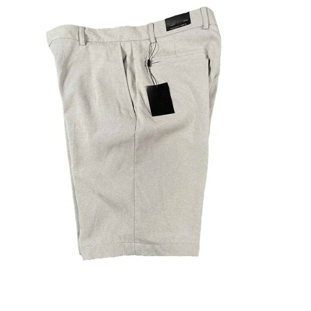 Walter‎ Hagen Oxford Shorts Men Sz 30 Chino Khaki Bungee Golf Athleisure NWT
